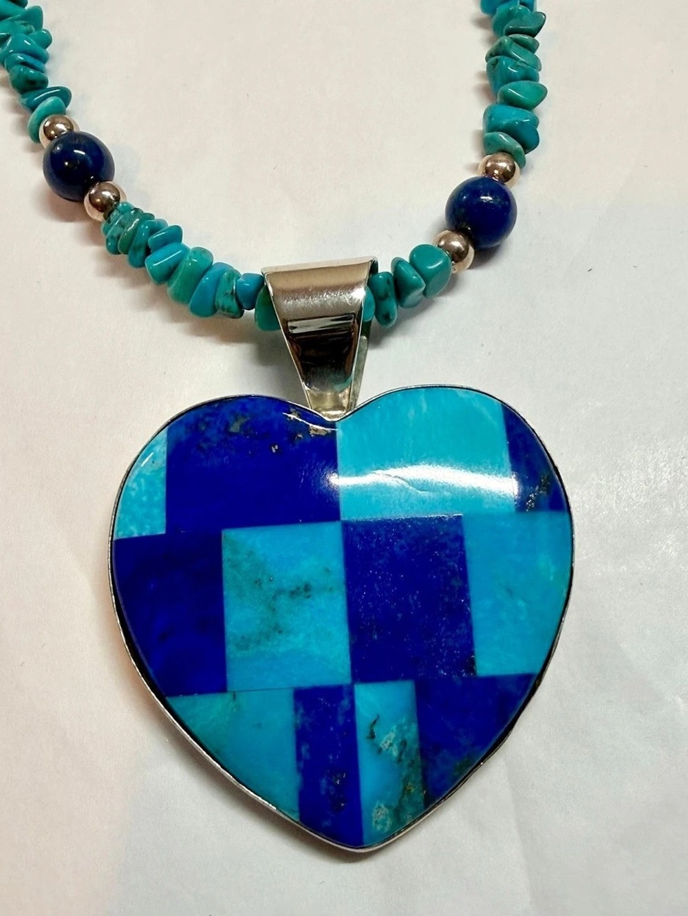 Vintage Jay King DTR Sterling Silver Turquoise & Lapis Lazul